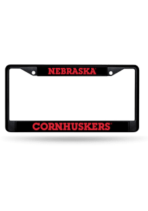 Nebraska Cornhuskers Standard Metal License Plate Frame - Black