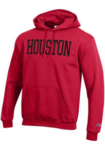 Champion Houston Cougars Mens Red Straight Powerblend Long Sleeve Hoodie