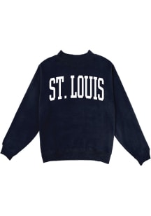 Blue 84 St Louis Womens Navy Blue St. Louis Mock neck Crew Sweatshirt