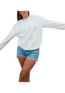 Gameday Social Iowa State Cyclones Womens White Lawrence Crew Sweatshirt