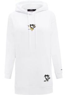 Pro Standard Pittsburgh Penguins Womens White Classic Chenille Short Sleeve Dress