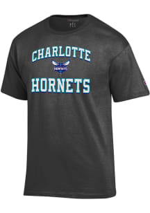Champion Charlotte Hornets Charcoal Heart and Soul Short Sleeve T Shirt