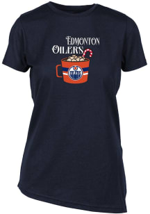 Levelwear Edmonton Oilers Womens Navy Blue Birch Mellow Short Sleeve T-Shirt