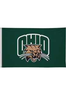 Ohio Bobcats 3' x 5' Silk Screen Grommet Flag - Green
