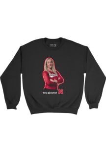 Keri Leimbach Nebraska Cornhuskers Mens Black Canvas Crew Player Crew