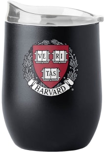 Harvard Crimson 16oz Flipside Powder Coat Stainless Steel Stemless - Charcoal