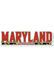 Maryland Terrapins 2" Text Dizzler Stickers - Red