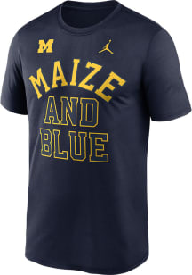 Nike Michigan Wolverines Blue Mantra Short Sleeve T Shirt