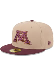 New Era Minnesota Golden Gophers Mens White Evergreen 2 Tone 59FIFTY Fitted Hat