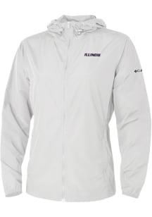 Columbia Illinois Fighting Illini Womens White Heat Seal Prodigy Light Weight Jacket