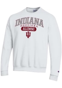 Champion Indiana Hoosiers Mens White Pill Alumni Powerblend Long Sleeve Crew Sweatshirt