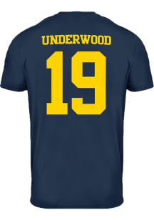 Bryce Underwood Michigan Wolverines Navy Blue Football Name And Number Short Sleeve Player T Shirt