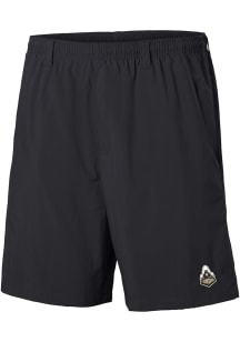 Columbia Purdue Boilermakers Mens Black Heat Seal Backcast Shorts