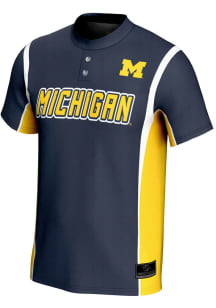 ProSphere Michigan Wolverines Mens Blue Rival Baseball Jersey