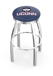 UConn Huskies Chrome Pub Stool - Silver