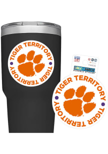 Clemson Tigers Script Durable Stickers - Orange