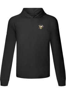Levelwear Pittsburgh Penguins Mens Black Dimension Long Sleeve Lightweight Hoodie
