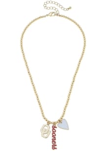 Oklahoma Sooners Ball Charm Necklace
