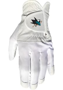 San Jose Sharks White Cool Mesh Golf Gloves