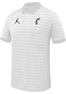 Nike Cincinnati Bearcats Mens White Victory Stripe Short Sleeve Polo