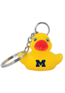 Michigan Wolverines Rubber Duck Keychain - Navy Blue