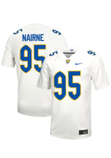 Eliyt Nairne  Nike Pitt Panthers White NIL Name And Number Football Jersey