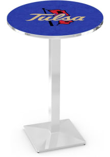 Tulsa Golden Hurricane Chrome Square Base Pub Table