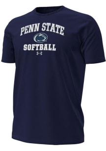 Under Armour Penn State Nittany Lions Navy Blue Softball Performance Short Sleeve T Shirt