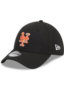 New Era New York Mets Mens Black Evergreen 39THIRTY Flex Hat