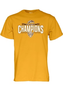 Blue 84 Western Michigan Broncos Gold 2025 MAC Football Champions Short Sleeve T Shirt