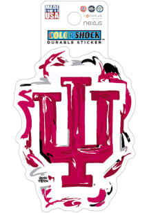 Indiana Hoosiers Justin patten Main 3in Durable Stickers - Crimson