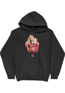 Andi Jackson Campus Ink Nebraska Cornhuskers Youth Portrait Hoodie Long Sleeve Player Hoodie Black