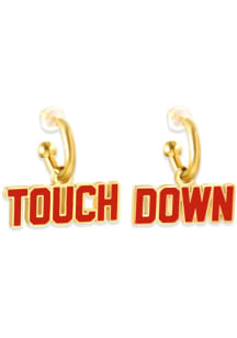 Kansas City EB & Co Touchdown Huggie Hoop Womens Earrings