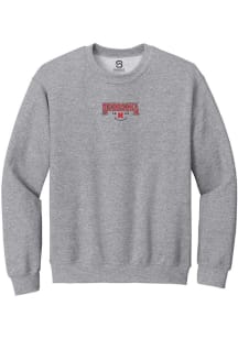 Summit Sportswear Nebraska Cornhuskers Mens Grey Embroidered Long Sleeve Crew Sweatshirt