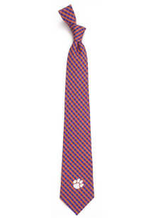 Clemson Tigers Gingham Mens Tie
