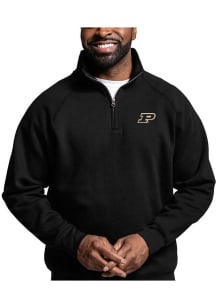 Purdue Boilermakers Mens Black Essentials Embroidery Long Sleeve Qtr Zip Pullover
