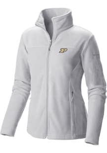 Columbia Purdue Boilermakers Womens White Give and Go II Fleece Light Weight Jacket