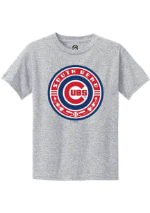Summit Sportswear South Bend Cubs Youth Grey Alt Logo Wordmark Short Sleeve T-Shirt