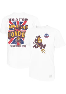 Original Retro Brand Arizona State Sun Devils White Wembley Stadium Union Jack Classic Short Sleev..