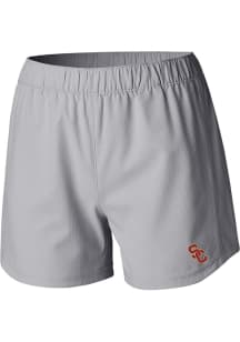 Columbia USC Trojans Womens Grey Heat Seal Tamiami Pull-On Shorts