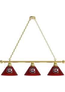South Carolina Gamecocks 3 Shade Gold Billiard Lamp