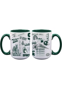 Michigan State Spartans Loco 2 Pack Inner Color Ceramic Mug - White