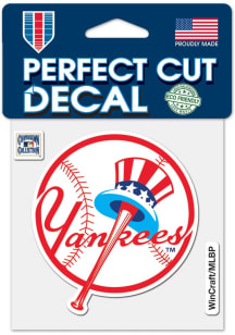 New York Yankees Perfect Cut 4x4 Vintage Auto Decal - Navy Blue