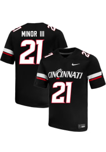 James Minor III  Nike Cincinnati Bearcats Black NIL Name And Number Football Jersey