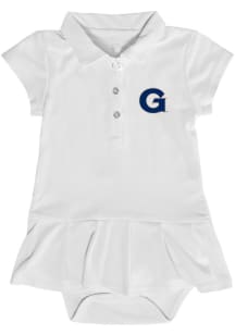 Georgetown Hoyas Baby Girls White Caroline Short Sleeve Dress