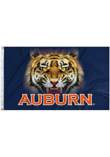 Auburn Tigers TIGER Silk Screen Grommet Flag - Navy Blue
