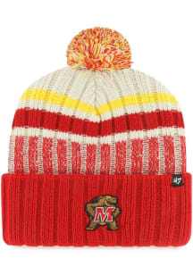 47 Maryland Terrapins Natural Long Range Cuff Mens Knit Hat