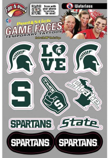 Michigan State Spartans Multi-Design Face Tattoo