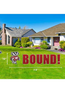 Wisconsin Badgers Large Bound Yard Sign - Red