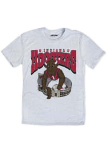 Indiana Hoosiers Ash Hoosier the Bison in Memorial Stadium Short Sleeve Fashion T Shirt
